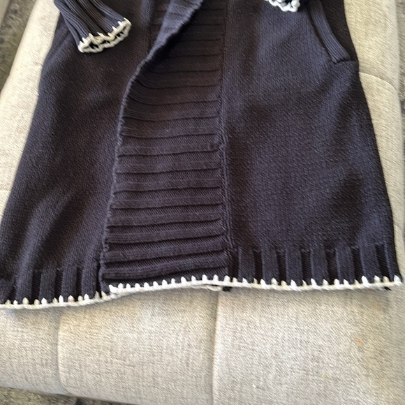 GUESS CARDIGAN EMBROIDERED COAT BLACK XS - Picture 6 of 12